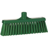 Upright Broom Head, Medium Bristles, 12", Polyester, Green OSI Industrial Sales