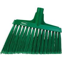 Angled Broom Head, Split Bristles, 11-1/2", Polyester, Green OSI Industrial Sales
