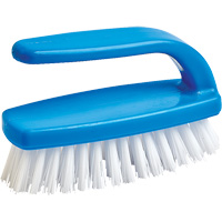 Brosse pour le nettoyage des ongles, 4" l, Soies Synth&eacute;tique, Bleu/Blanc OSI Industrial Sales