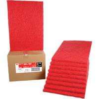 Carpet Bonnet Pad, 14" x 20", Buffing/Cleaning, Red OSI Industrial Sales
