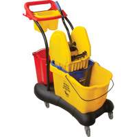 Multifunctional Mop Trolley, Down Press, 9.5 US Gal.(38 Quart), Yellow OSI Industrial Sales