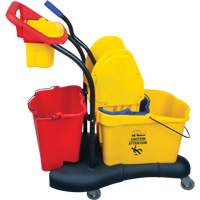 Multifunctional Mop Trolley, Down Press, 9.5 US Gal.(38 Quart), Yellow OSI Industrial Sales