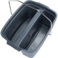 Dual Compartment Bucket, 4.75 US Gal. (19 qt.) Capacity, Grey OSI Industrial Sales