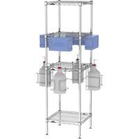 Portoir d'&eacute;PI/d&eacute;sinfectant avec tablettes OSI Industrial Sales