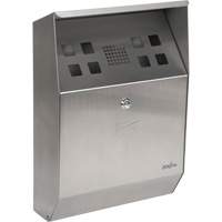 Smoking Receptacle, Wall-Mount, Stainless Steel, 1.6 Litres Capacity, 13-4/5" Height OSI Industrial Sales