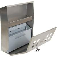 Smoking Receptacle, Wall-Mount, Stainless Steel, 1.6 Litres Capacity, 13-4/5" Height OSI Industrial Sales