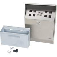 Smoking Receptacle, Wall-Mount, Stainless Steel, 1.6 Litres Capacity, 13-4/5" Height OSI Industrial Sales