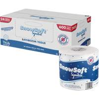 Snow Soft Premium Toilet Paper, 2 Ply, 600 Sheets/Roll, 145' Length, White OSI Industrial Sales