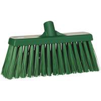 Heavy-Duty Push Broom, Stiff Bristles, 13", Polyester, Green OSI Industrial Sales