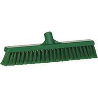 Fine Particle Push Broom, Fine/Split Bristles, 16-1/4", Polypropylene, Green OSI Industrial Sales