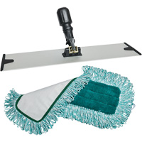 Tampon pour vadrouille &agrave; &eacute;pousseter et support, Style Boucles et crochets, Polyester, 18" lo x 5-3/4" la OSI Industrial Sales