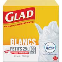 Small 25L Febreze Garbage Bags, Regular, 20" W x 20" L, White OSI Industrial Sales