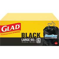 90L Garbage Bags, Regular, 30" W x 33" L, Black OSI Industrial Sales