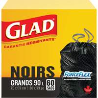 90L Garbage Bags, Regular, 30" W x 33" L, Black OSI Industrial Sales