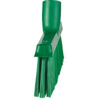 Dustpan Broom with Angled Thread, Medium Bristles, 10", Polyester, Green OSI Industrial Sales