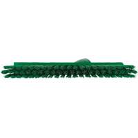 Dustpan Broom with Angled Thread, Medium Bristles, 10", Polyester, Green OSI Industrial Sales