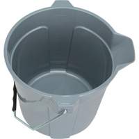Round Bucket with Pouring Spout, 2.64 US Gal. (10.57 qt.) Capacity, Grey OSI Industrial Sales
