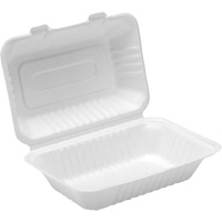 Contenants &agrave; charni&egrave;re pour nourriture compostable, Bagasse, Rectangulaire OSI Industrial Sales