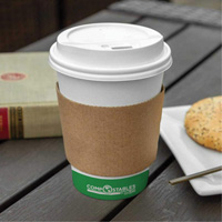 Manchons Kraft pour gobelet de caf&eacute;, Papier, 12 oz - 20 oz, Brun OSI Industrial Sales