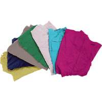 Recycled Material Wiping Rags, Cotton, Mix Colours, 10 lbs. OSI Industrial Sales