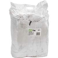 Recycled Material Wiping Rags, Cotton, White, 25 lbs. OSI Industrial Sales