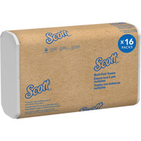 Essuie-tout &agrave; plis multiples en fibres recycl&eacute;es &agrave; 100 % Scott, 1 pli, 9-2/5" lo x 9-1/5" la, 250 /pqt OSI Industrial Sales
