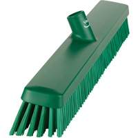 Heavy-Duty Push Broom, Fine/Stiff Bristles, 24", Green OSI Industrial Sales