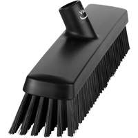 Push Broom Head, Fine/Stiff Bristles, 16-1/2", Polyester/Polypropylene, Black OSI Industrial Sales