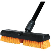 Cleaning Brush with Handle, 10" L, Polypropylene Bristles, Black/Red OSI Industrial Sales