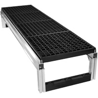 FOUNDATION Open Drainage Modular Aluminum Work Platform Kit, 18" W x 72" D, 400 lbs. Capacity, All-Welded OSI Industrial Sales