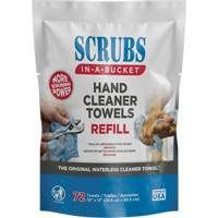 Hand Cleaner Towels Refill Pack, 72 Wipes, 10" x 12" OSI Industrial Sales