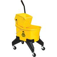 Seau & essoreuse pour vadrouille Grizzly, Pression vers le bas, 8 gal. US (32 pintes), Jaune OSI Industrial Sales