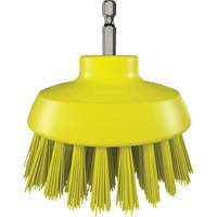 HyDrive Round Drill Brush, Extra Stiff Bristles, 3-1/10" Long, Yellow OSI Industrial Sales