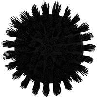HyDrive Round Drill Brush, Extra Stiff Bristles, 3-1/10" Long, Black OSI Industrial Sales
