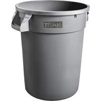 Contenant gris Titan pour d&eacute;chets, Plastique, 20 gal. US OSI Industrial Sales