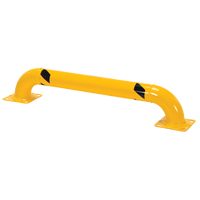 Garde-corps &agrave; profil bas pour rayonnages, 4' la x 0,75' h, Jaune OSI Industrial Sales