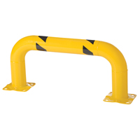 Garde-corps &agrave; profil bas pour rayonnages, 3' la x 1,4' h, Jaune OSI Industrial Sales
