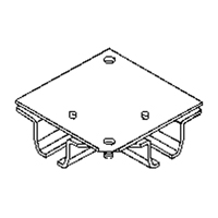 Ceiling Mount Curtain Partition 90° Corner Connector OSI Industrial Sales
