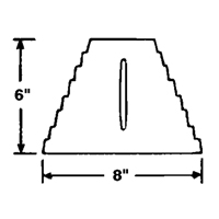Wheel Chock, 9" x 8" x 6", Black OSI Industrial Sales