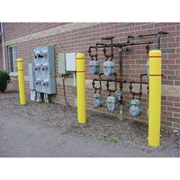 Polyethylene Bollard Covers, 6-5/8" Dia. x 52" L, Yellow OSI Industrial Sales