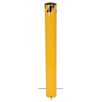 Pour-In-Place Bollards, Steel, 36-1/2" H x 5-9/16" W, Yellow OSI Industrial Sales