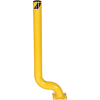 Offset Bollard, Steel, 54" H x 4-1/2" W, Yellow OSI Industrial Sales