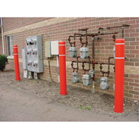 Polyethylene Bollard Covers, 6-5/8" Dia. x 52" L, Red OSI Industrial Sales