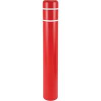 Polyethylene Bollard Covers, 4-1/2" Dia. x 52" L, Red OSI Industrial Sales