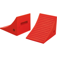 General Purpose Wheel Chocks, Polyurethane, Orange, 8" W x 11-1/4" D x 8-1/4" H OSI Industrial Sales