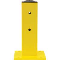 Poteau pour barri&egrave;re de s&eacute;curit&eacute;, Acier, 5" lo x 17" h, Jaune s&eacute;curit&eacute; OSHA OSI Industrial Sales