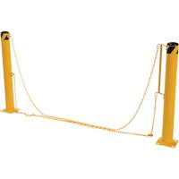 Dock Chain Barrier Bollard System, Steel, 42" H x 6-5/8" W, Yellow OSI Industrial Sales