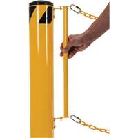 Dock Chain Barrier Bollard System, Steel, 42" H x 6-5/8" W, Yellow OSI Industrial Sales
