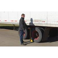 Ergo Handle Wheel Chock, Steel, Yellow, 8" W x 10-3/4" D x 9-1/8" H OSI Industrial Sales