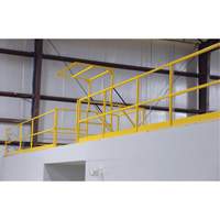 Barri&egrave;re de s&eacute;curit&eacute; pour mezzanine, 68-1/2" lo x 42" ha, 80-1/16" &eacute;lev&eacute;e, Jaune OSI Industrial Sales